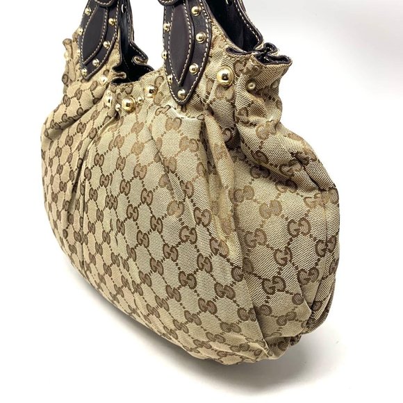 Authentic Gucci Canvas Shoulder Bag - Picture 4 of 14